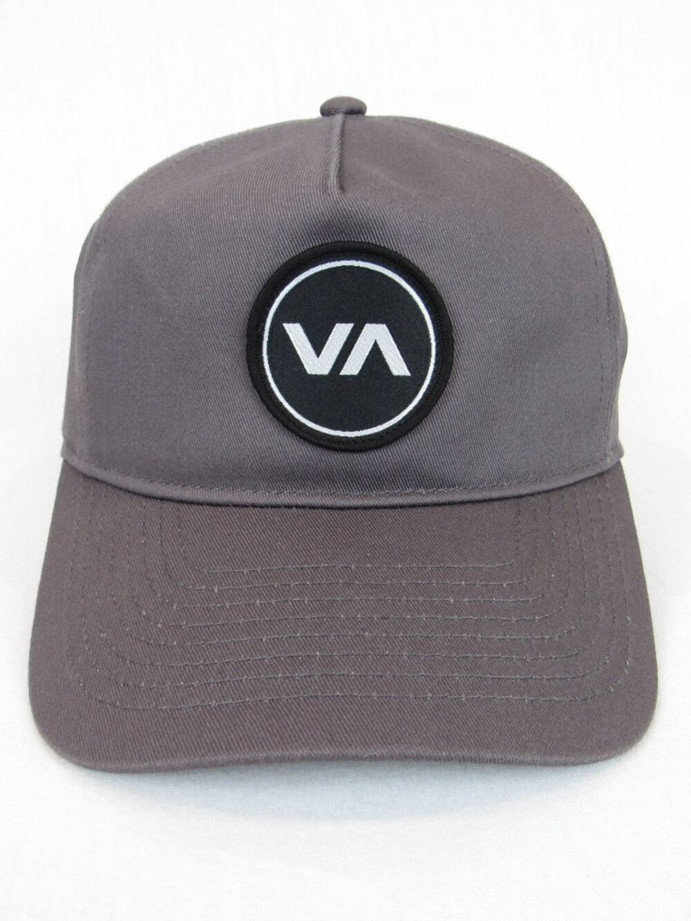 RVCA VA Hat Logo Snapback Adjustable Gray Embroidered OS Youth Cap